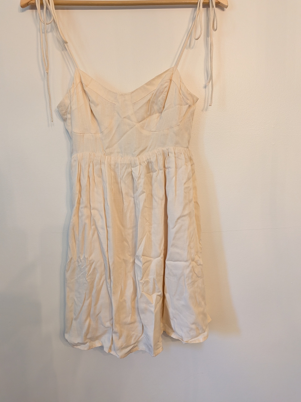 Le Lis Cream Smocked Waist Dress